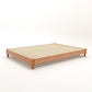 Solid Wood Standard Bed Contemporary Rubberwood Platform Bed with Legs