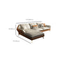 Canapé sectionnel Glam de 32 po de hauteur avec coussin en cuir blanc et dossier sectionnel