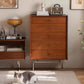 Mid-Century Modern Accent Chest with Drawers and Straight Legs in Brone Clearhalo 'Cabinets & Chests' 'cabinets_chests' 'furn' 'furn_cabinets_chests' 'Furniture' 'Living Room Furniture' 6567760