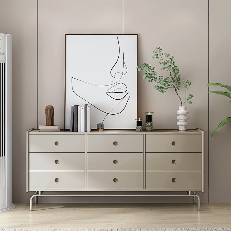 Mid-Century Modern Accent Chest with Drawers and Straight Legs in Brone 63"L x 16"W x 32"H Apricot 9 Clearhalo 'Cabinets & Chests' 'cabinets_chests' 'furn' 'furn_cabinets_chests' 'Furniture' 'Living Room Furniture' 6567766