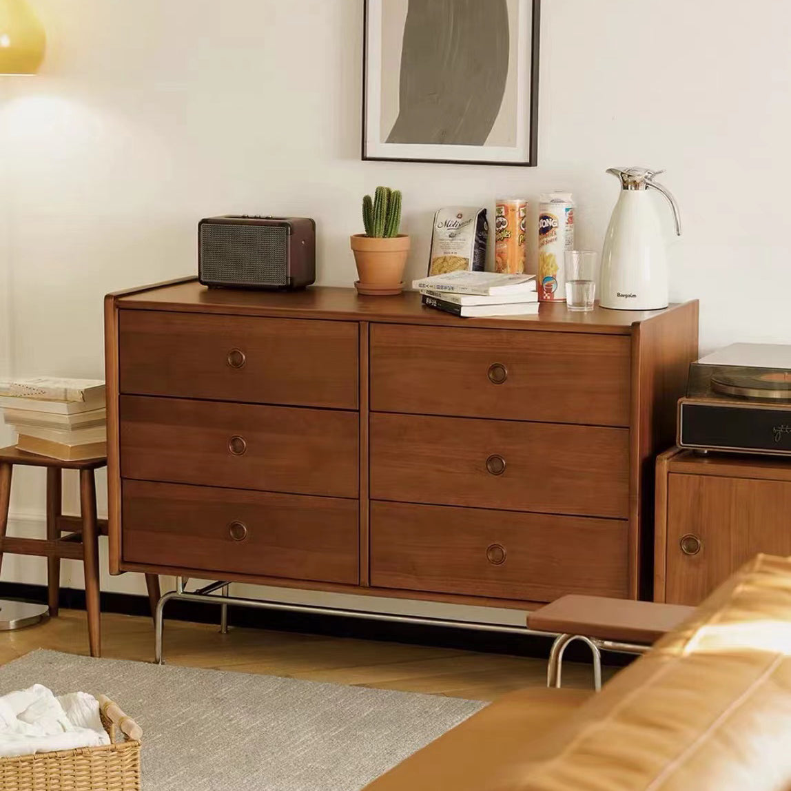 Mid-Century Modern Accent Chest with Drawers and Straight Legs in Brone Clearhalo 'Cabinets & Chests' 'cabinets_chests' 'furn' 'furn_cabinets_chests' 'Furniture' 'Living Room Furniture' 6567767