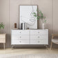 Mid-Century Modern Accent Chest with Drawers and Straight Legs in Brone 47"L x 16"W x 32"H White 6 Clearhalo 'Cabinets & Chests' 'cabinets_chests' 'furn' 'furn_cabinets_chests' 'Furniture' 'Living Room Furniture' 6567773