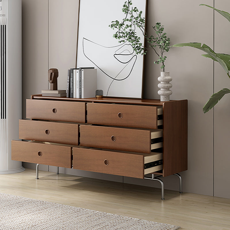 Mid-Century Modern Accent Chest with Drawers and Straight Legs in Brone Clearhalo 'Cabinets & Chests' 'cabinets_chests' 'furn' 'furn_cabinets_chests' 'Furniture' 'Living Room Furniture' 6567785