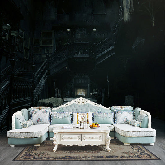 74 "divano sezionale di campagna ampio francese trapuntato.