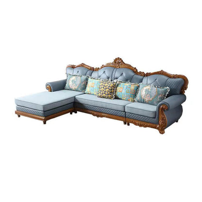 72 "largeur country sectionnel canapé en cuir sectionnel