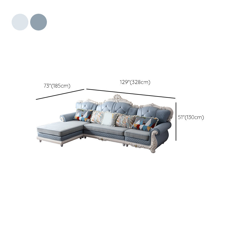 72 "largeur country sectionnel canapé en cuir sectionnel