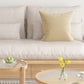 Contemporary Beige Sofa with Pillows Back and Drawers for Living Room