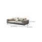 Contemporary Faux Leather Pillows Back Sofa with Tuxedo Arm in Beige Clearhalo 'furn' 'furn_sofas' 'Furniture' 'Living Room Furniture' 'Sofa' 'sofas' 6567938