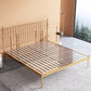Glam Golden Finish Metallic Bed Wire-Grid Iron Bed Frame with Headboard