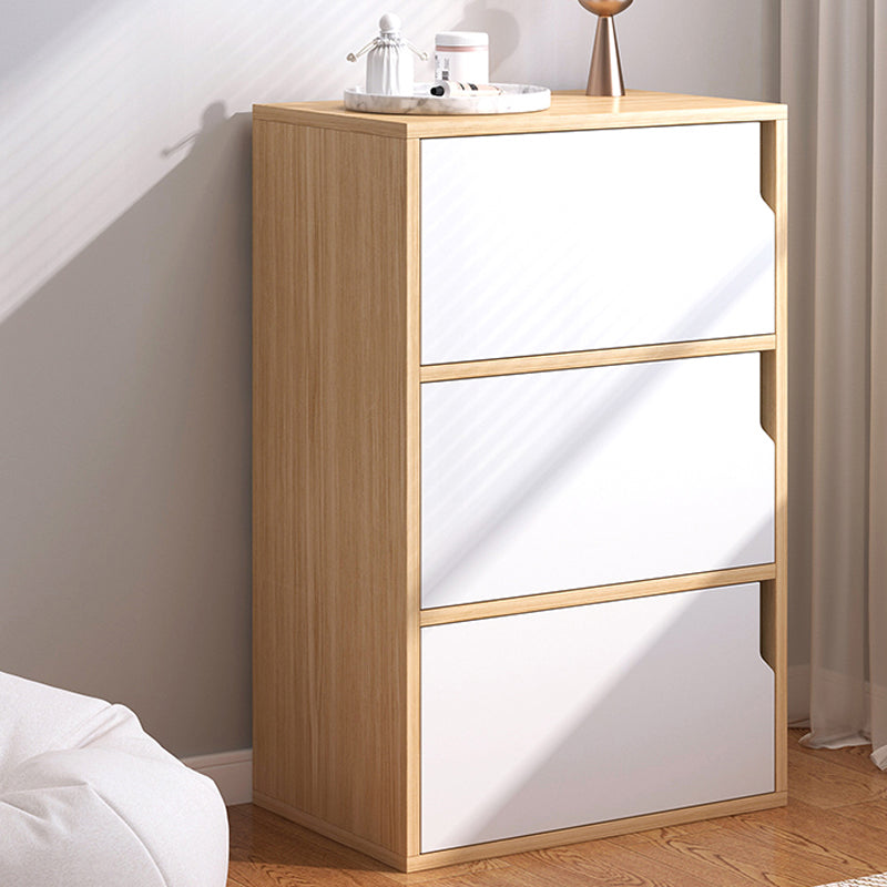 Modern Knobs Handle Storage Cabinet Solid Wood Standard Cabinet 15.7"L x 9.4"W x 31.5"H Natural Wood White Clearhalo 'Cabinets & Chests' 'cabinets_chests' 'furn' 'furn_cabinets_chests' 'Furniture' 'Living Room Furniture' 6568055