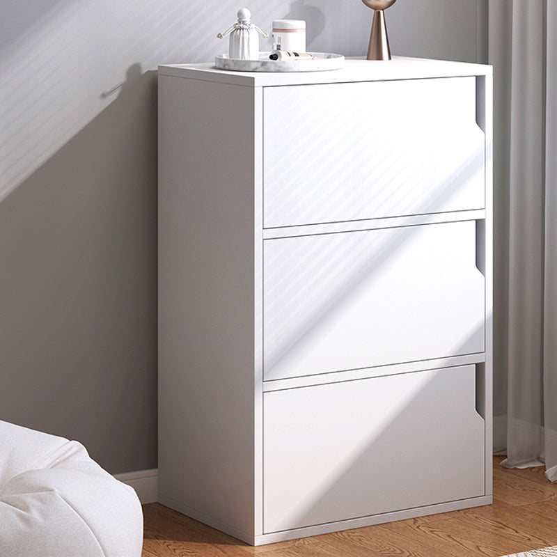 Modern Knobs Handle Storage Cabinet Solid Wood Standard Cabinet 15.7"L x 9.4"W x 31.5"H White Clearhalo 'Cabinets & Chests' 'cabinets_chests' 'furn' 'furn_cabinets_chests' 'Furniture' 'Living Room Furniture' 6568056