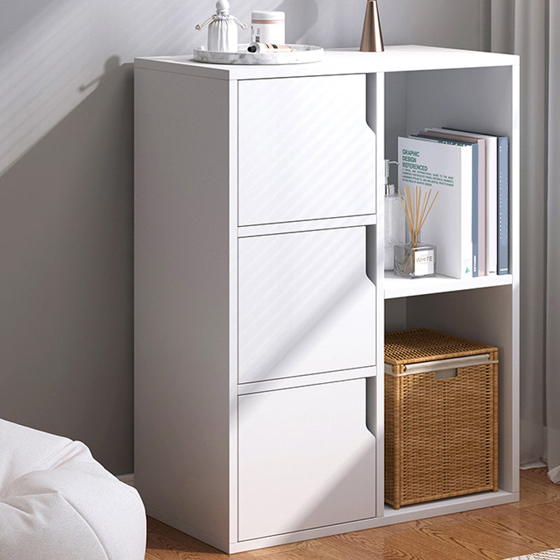 Modern Knobs Handle Storage Cabinet Solid Wood Standard Cabinet 19.7"L x 9.4"W x 31.5"H White Clearhalo 'Cabinets & Chests' 'cabinets_chests' 'furn' 'furn_cabinets_chests' 'Furniture' 'Living Room Furniture' 6568060