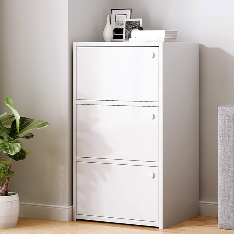 Modern Knobs Handle Storage Cabinet Solid Wood Standard Cabinet 15.7"L x 9.4"W x 30.3"H White Clearhalo 'Cabinets & Chests' 'cabinets_chests' 'furn' 'furn_cabinets_chests' 'Furniture' 'Living Room Furniture' 6568084