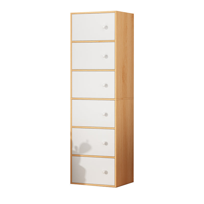 Knobs Handle Storage Cabinet Wood Standard Cabinet with Drawer Natural Wood White Clearhalo 'Cabinets & Chests' 'cabinets_chests' 'furn' 'furn_cabinets_chests' 'Furniture' 'Living Room Furniture' 6568135