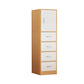 Knobs Handle Storage Cabinet Wood Standard Cabinet with Drawer 13.8"L x 15.7"W x 47.2"H Natural Wood White Clearhalo 'Cabinets & Chests' 'cabinets_chests' 'furn' 'furn_cabinets_chests' 'Furniture' 'Living Room Furniture' 6568138