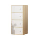 Knobs Handle Storage Cabinet Wood Standard Cabinet with Drawer 16"L x 12"W x 40"H Cherry Wood Clearhalo 'Cabinets & Chests' 'cabinets_chests' 'furn' 'furn_cabinets_chests' 'Furniture' 'Living Room Furniture' 6568139