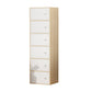 Knobs Handle Storage Cabinet Wood Standard Cabinet with Drawer 16"L x 12"W x 60"H Cherry Wood Clearhalo 'Cabinets & Chests' 'cabinets_chests' 'furn' 'furn_cabinets_chests' 'Furniture' 'Living Room Furniture' 6568144