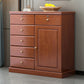 39.4" Tall Solid Wood Chest 6 - Drawer and 1 - Door Accent Cabinet Brown Clearhalo 'Cabinets & Chests' 'cabinets_chests' 'furn' 'furn_cabinets_chests' 'Furniture' 'Living Room Furniture' 6568202