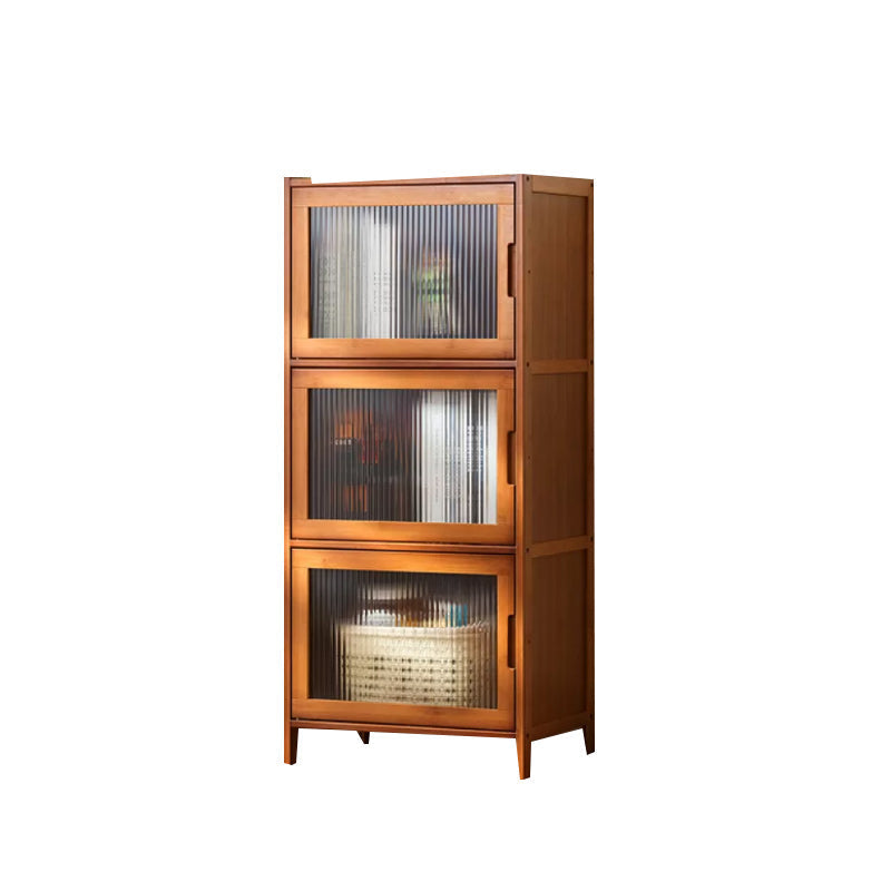 Water Resistant Storage Cabinet Glass Paned Standard Cabinet 17"L x 13"W x 38"H Glass Clearhalo 'Cabinets & Chests' 'cabinets_chests' 'furn' 'furn_cabinets_chests' 'Furniture' 'Living Room Furniture' 6568230