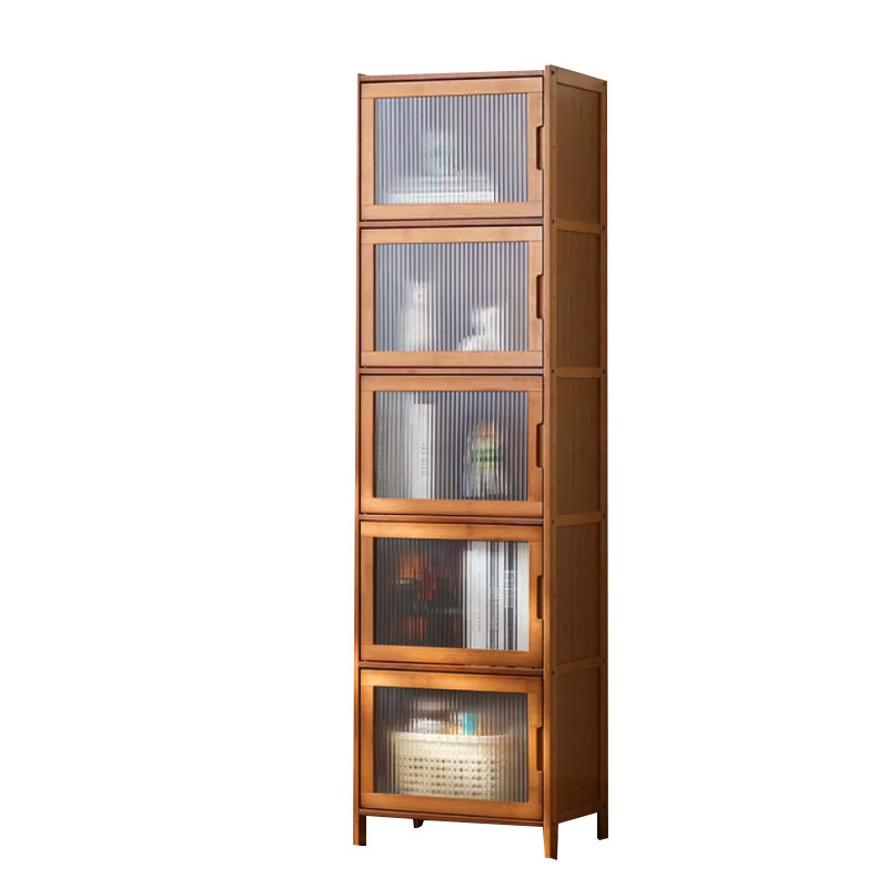 Water Resistant Storage Cabinet Glass Paned Standard Cabinet 17"L x 13"W x 61"H Glass Clearhalo 'Cabinets & Chests' 'cabinets_chests' 'furn' 'furn_cabinets_chests' 'Furniture' 'Living Room Furniture' 6568233