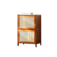 Water Resistant Storage Cabinet Glass Paned Standard Cabinet 17"L x 13"W x 27"H Wicker & Rattan Clearhalo 'Cabinets & Chests' 'cabinets_chests' 'furn' 'furn_cabinets_chests' 'Furniture' 'Living Room Furniture' 6568237