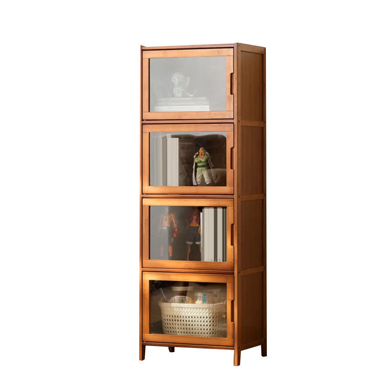 Water Resistant Storage Cabinet Glass Paned Standard Cabinet 17"L x 13"W x 49"H Transparent Glass Clearhalo 'Cabinets & Chests' 'cabinets_chests' 'furn' 'furn_cabinets_chests' 'Furniture' 'Living Room Furniture' 6568248