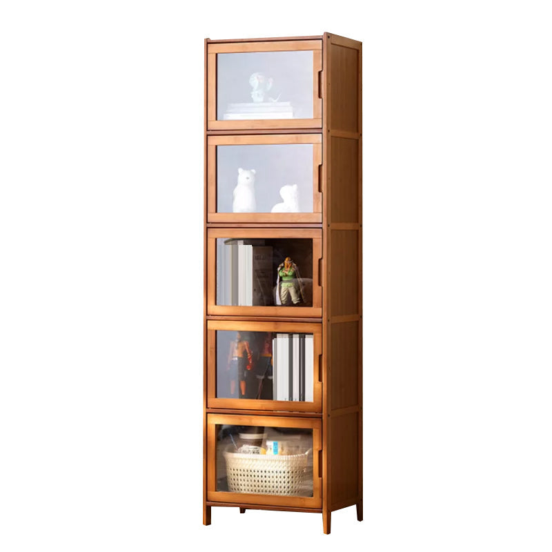 Water Resistant Storage Cabinet Glass Paned Standard Cabinet 17"L x 13"W x 61"H Transparent Glass Clearhalo 'Cabinets & Chests' 'cabinets_chests' 'furn' 'furn_cabinets_chests' 'Furniture' 'Living Room Furniture' 6568249