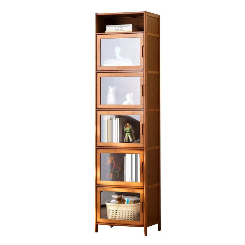 Water Resistant Storage Cabinet Glass Paned Standard Cabinet 17"L x 13"W x 67"H Transparent Glass Clearhalo 'Cabinets & Chests' 'cabinets_chests' 'furn' 'furn_cabinets_chests' 'Furniture' 'Living Room Furniture' 6568250