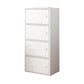 Simple Side Cabinet with Doors Modern Faux Wood Accent Cabinet 16"L x 12"W x 40"H White Clearhalo 'Cabinets & Chests' 'cabinets_chests' 'furn' 'furn_cabinets_chests' 'Furniture' 'Living Room Furniture' 6568267