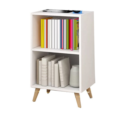 Simple Side Cabinet with Doors Modern Faux Wood Accent Cabinet 16"L x 10"W x 25"H White Clearhalo 'Cabinets & Chests' 'cabinets_chests' 'furn' 'furn_cabinets_chests' 'Furniture' 'Living Room Furniture' 6568280