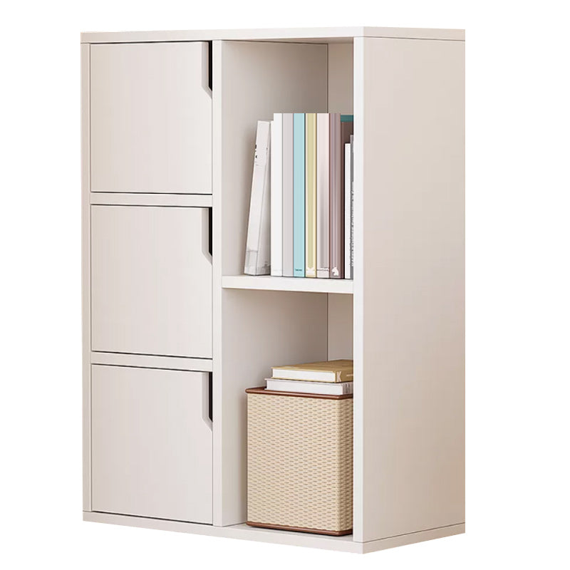 Simple Side Cabinet with Doors Modern Faux Wood Accent Cabinet 20"L x 10"W x 30"H White Clearhalo 'Cabinets & Chests' 'cabinets_chests' 'furn' 'furn_cabinets_chests' 'Furniture' 'Living Room Furniture' 6568282