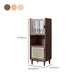 51.2" Tall Solid Wood Storage Cabinet with Glass Paned 2 - Door Rattan Accent Chest Clearhalo 'Cabinets & Chests' 'cabinets_chests' 'furn' 'furn_cabinets_chests' 'Furniture' 'Living Room Furniture' 6568333