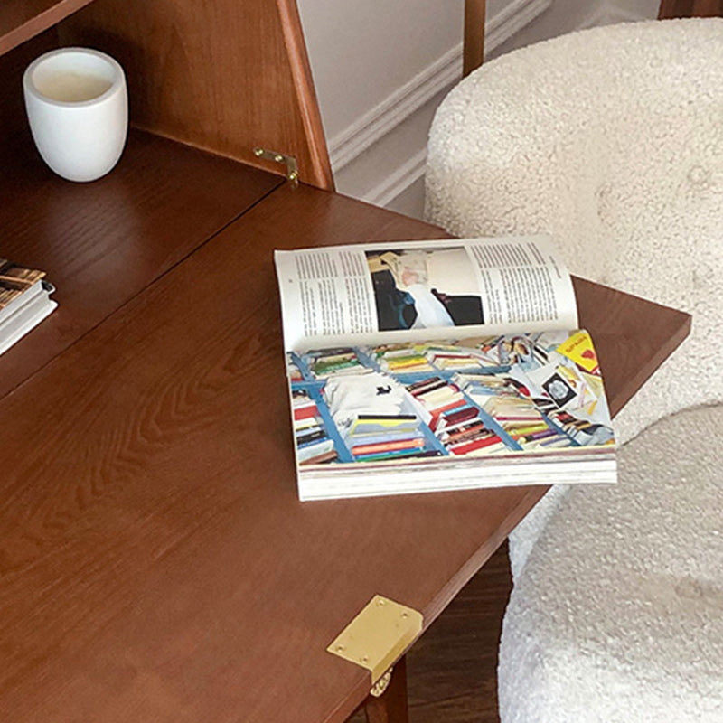 Mid-Century Modern Wood Accent Chest in Ash 46" Tall 5 Drawers Cabinet Clearhalo 'Cabinets & Chests' 'cabinets_chests' 'furn' 'furn_cabinets_chests' 'Furniture' 'Living Room Furniture' 6568339