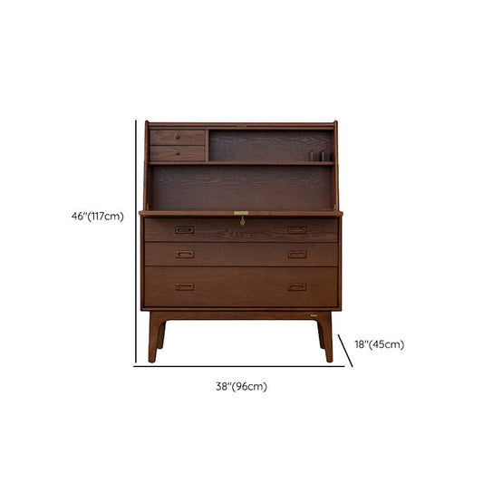 Mid-Century Modern Wood Accent Chest in Ash 46" Tall 5 Drawers Cabinet Clearhalo 'Cabinets & Chests' 'cabinets_chests' 'furn' 'furn_cabinets_chests' 'Furniture' 'Living Room Furniture' 6568349