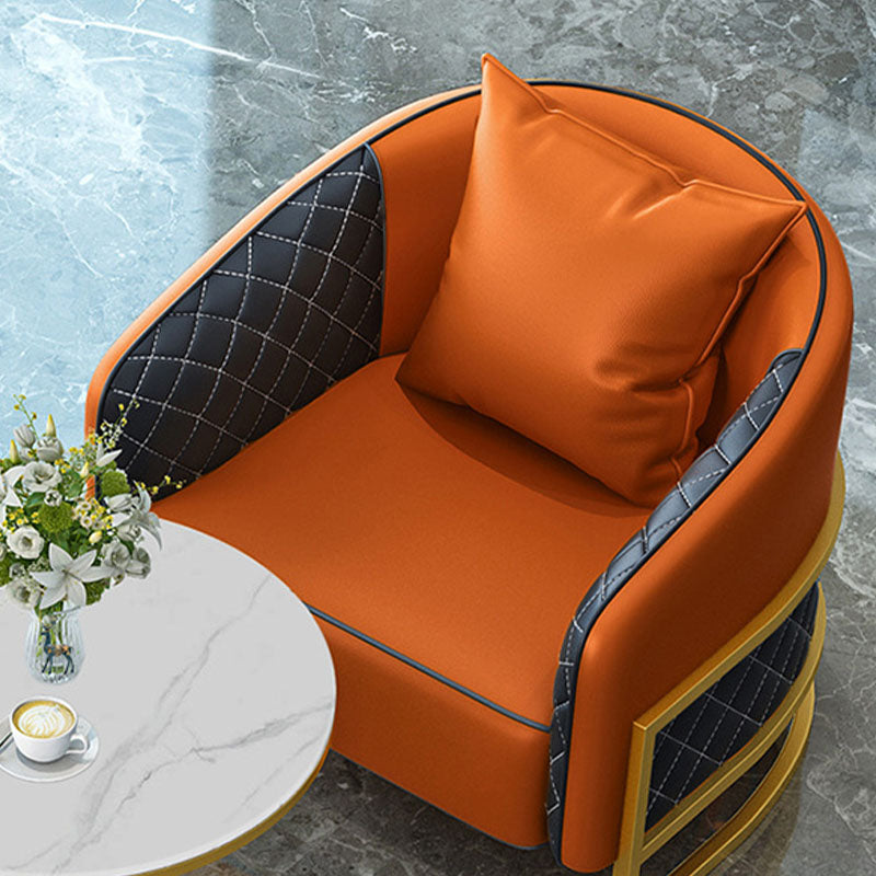 Modern Leather Sofa Chesterfield Tuxedo Arm Loveseat for Bonus Room Clearhalo 'furn' 'furn_sofas' 'Furniture' 'Living Room Furniture' 'Sofa' 'sofas' 6568695