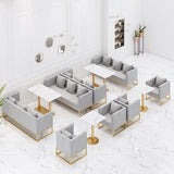 ボーナスルーム用の26 "幅の現代的なグレーソファスクエアアームソファソファ