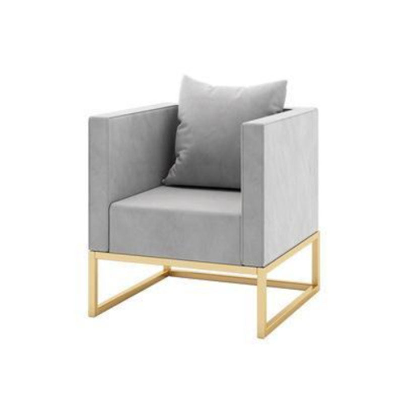 ボーナスルーム用の26 "幅の現代的なグレーソファスクエアアームソファソファ