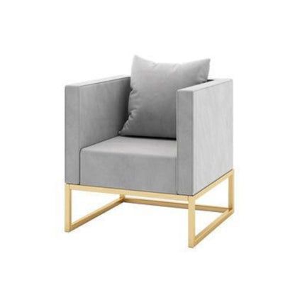 26" Wide Contemporary Gray Sofa Square Arm Sofa for Bonus Room