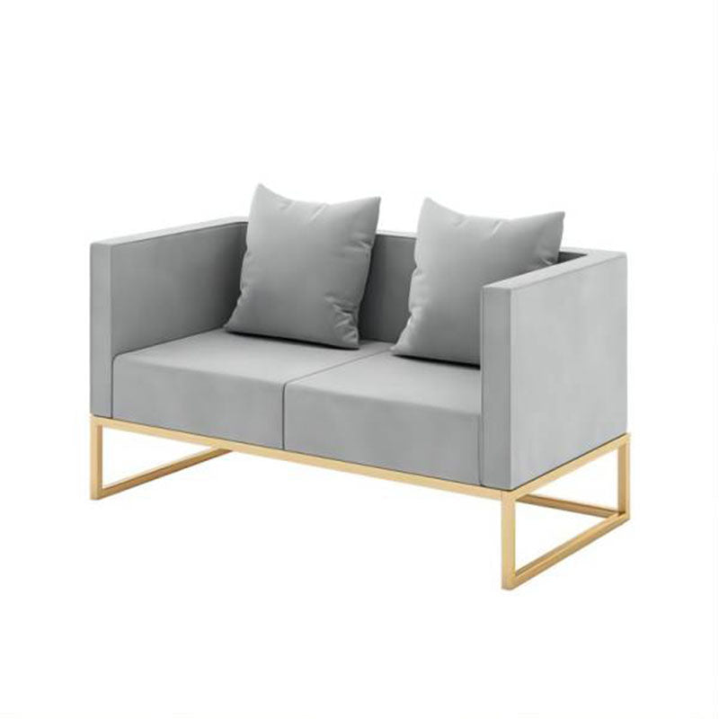 ボーナスルーム用の26 "幅の現代的なグレーソファスクエアアームソファソファ