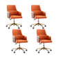 Modern Fixed Arms Desk Chair Adjustable Seat Height Office Chair with Wheels Orange 4 Piece Set Clearhalo 'furn' 'furn_office_chair' 'Furniture' 'Office Chairs' 'Office Furniture' 'office_chair' 6569311