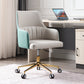 Modern Fixed Arms Desk Chair Adjustable Seat Height Office Chair with Wheels Gray-Green 1 Piece Clearhalo 'furn' 'furn_office_chair' 'Furniture' 'Office Chairs' 'Office Furniture' 'office_chair' 6569312