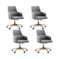 Modern Fixed Arms Desk Chair Adjustable Seat Height Office Chair with Wheels Grey 4 Piece Set Clearhalo 'furn' 'furn_office_chair' 'Furniture' 'Office Chairs' 'Office Furniture' 'office_chair' 6569321