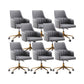 Modern Fixed Arms Desk Chair Adjustable Seat Height Office Chair with Wheels Grey 8 Piece Set Clearhalo 'furn' 'furn_office_chair' 'Furniture' 'Office Chairs' 'Office Furniture' 'office_chair' 6569324