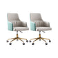 Modern Fixed Arms Desk Chair Adjustable Seat Height Office Chair with Wheels Gray-Green 2 Piece Set Clearhalo 'furn' 'furn_office_chair' 'Furniture' 'Office Chairs' 'Office Furniture' 'office_chair' 6569327