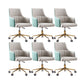 Modern Fixed Arms Desk Chair Adjustable Seat Height Office Chair with Wheels Gray-Green 6 Piece Set Clearhalo 'furn' 'furn_office_chair' 'Furniture' 'Office Chairs' 'Office Furniture' 'office_chair' 6569331