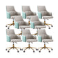 Modern Fixed Arms Desk Chair Adjustable Seat Height Office Chair with Wheels Gray-Green 8 Piece Set Clearhalo 'furn' 'furn_office_chair' 'Furniture' 'Office Chairs' 'Office Furniture' 'office_chair' 6569332
