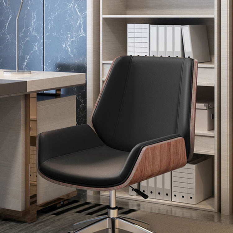 Slide Modern Desk Chair Adjustable Seat Height Office Chair with Wheels Clearhalo 'furn' 'furn_office_chair' 'Furniture' 'Office Chairs' 'Office Furniture' 'office_chair' 6569354