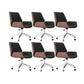 Slide Modern Desk Chair Adjustable Seat Height Office Chair with Wheels Black 6 Piece Set Clearhalo 'furn' 'furn_office_chair' 'Furniture' 'Office Chairs' 'Office Furniture' 'office_chair' 6569371