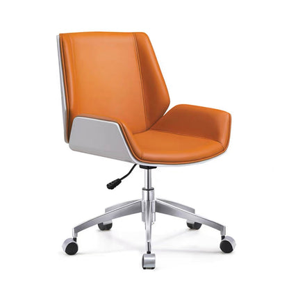 Slide Modern Desk Chair Adjustable Seat Height Office Chair with Wheels Orange 1 Piece Clearhalo 'furn' 'furn_office_chair' 'Furniture' 'Office Chairs' 'Office Furniture' 'office_chair' 6569373