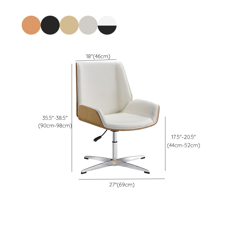 Slide Modern Desk Chair Adjustable Seat Height Office Chair with Wheels Clearhalo 'furn' 'furn_office_chair' 'Furniture' 'Office Chairs' 'Office Furniture' 'office_chair' 6569379